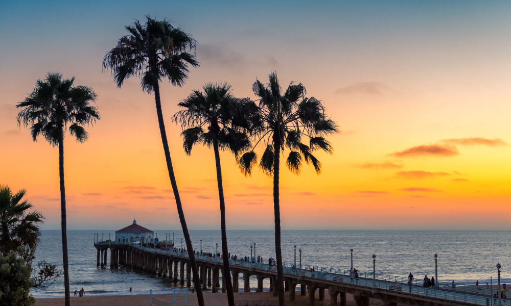 LA Pier at sunset