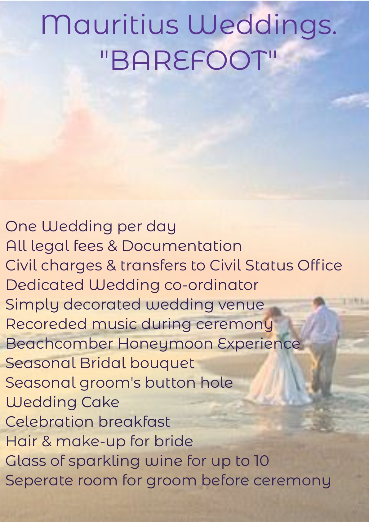 Beachcomber Wedding Packages in Mauritius
