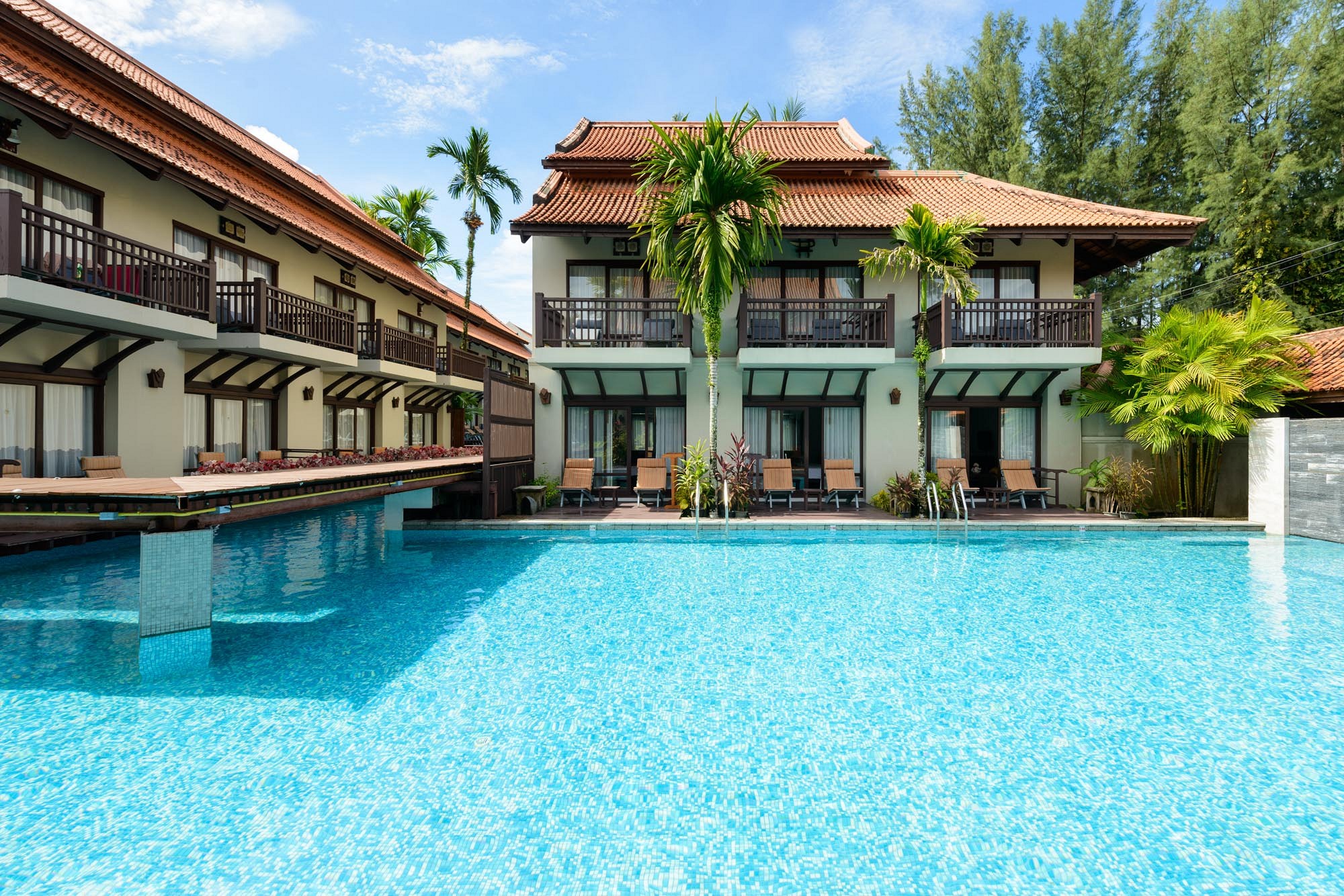 Pool & Hotel at Khao Lak resort, the first stop on Thai-Qatar Adventure.