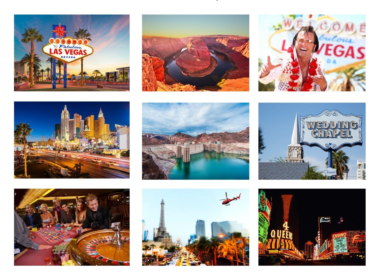 Las Vegas Web landing page